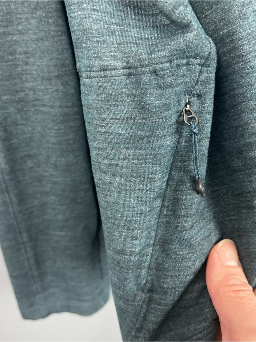 lululemon athletica Men's Surge Teal Heather Quarter-Zip Pullover Size Large - Picture 5 of 9